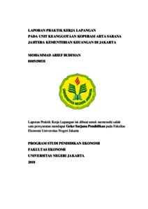 LAPORAN PRAKTIK KERJA LAPANGAN PADA UNIT KEANGGOTAAN KOPERASI ARTA SARANA JAHTERA KEMENTERIAN